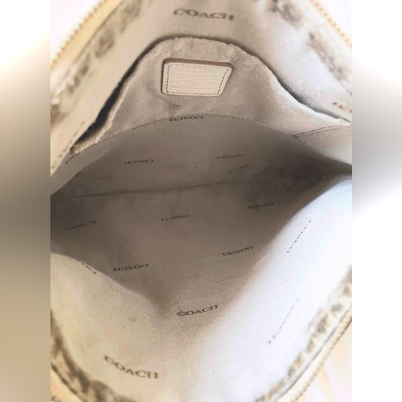 Vintage Coach Cream × Gold Slim Leather Shoulder Bag Fair condition - Picture 11 of 12